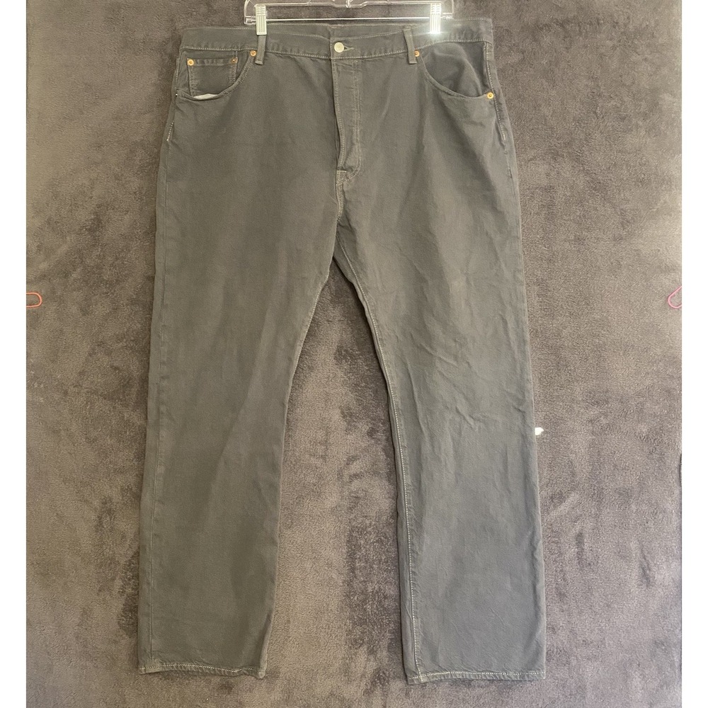Vintage Levis 501 Jeans Mens 42 x 32 Black Denim Pants Button-Fly USA Made